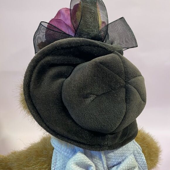 The Bearington Collection Sophie with Purple Dress and Hat with Flower Good Used - Picture 12 of 12